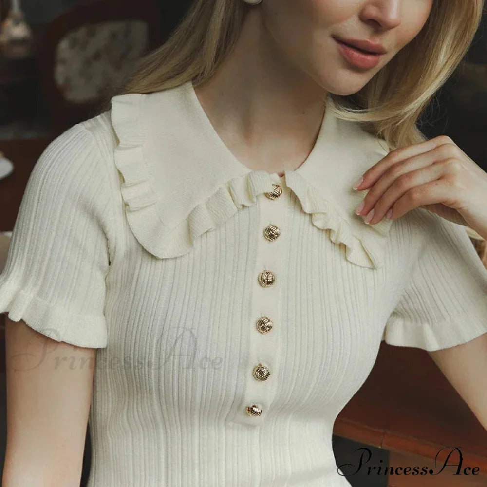Tall-Waist Knitted Retro Mini Dress minidress-250223