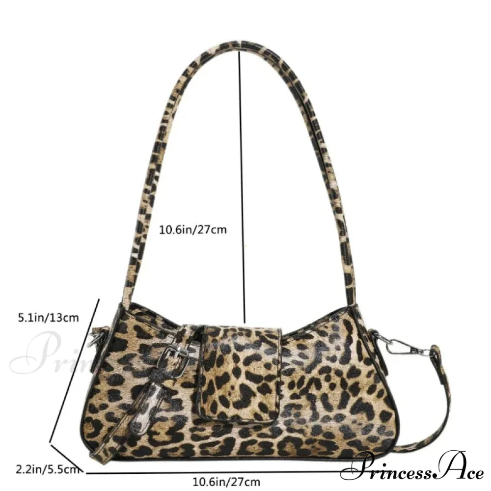 Tan Leopard Faux Leather Crossbody Shoulder Bag Khaki shoulder-250126