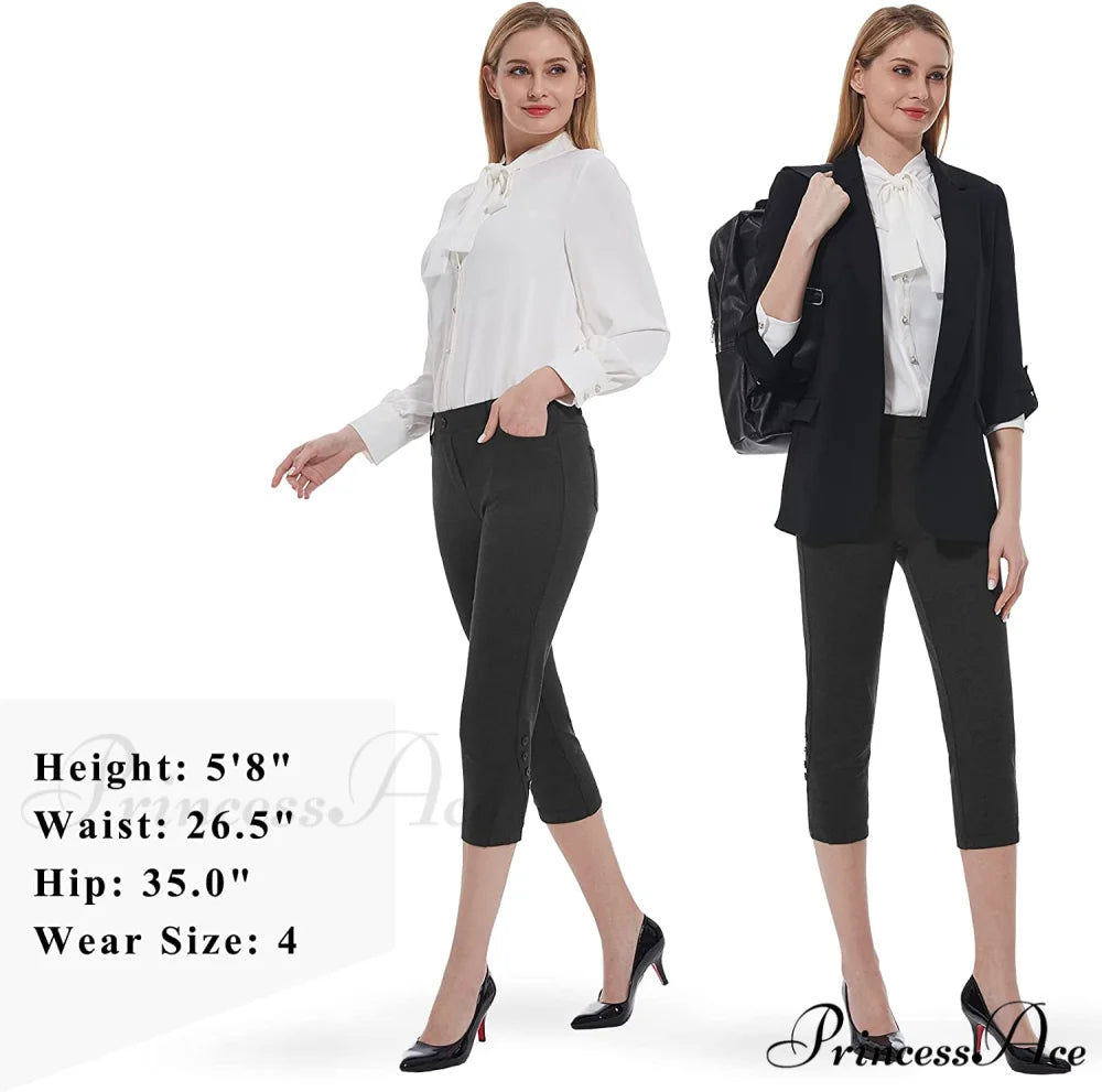 Tapata Capri for Women Crop Dress Pants Business Capris