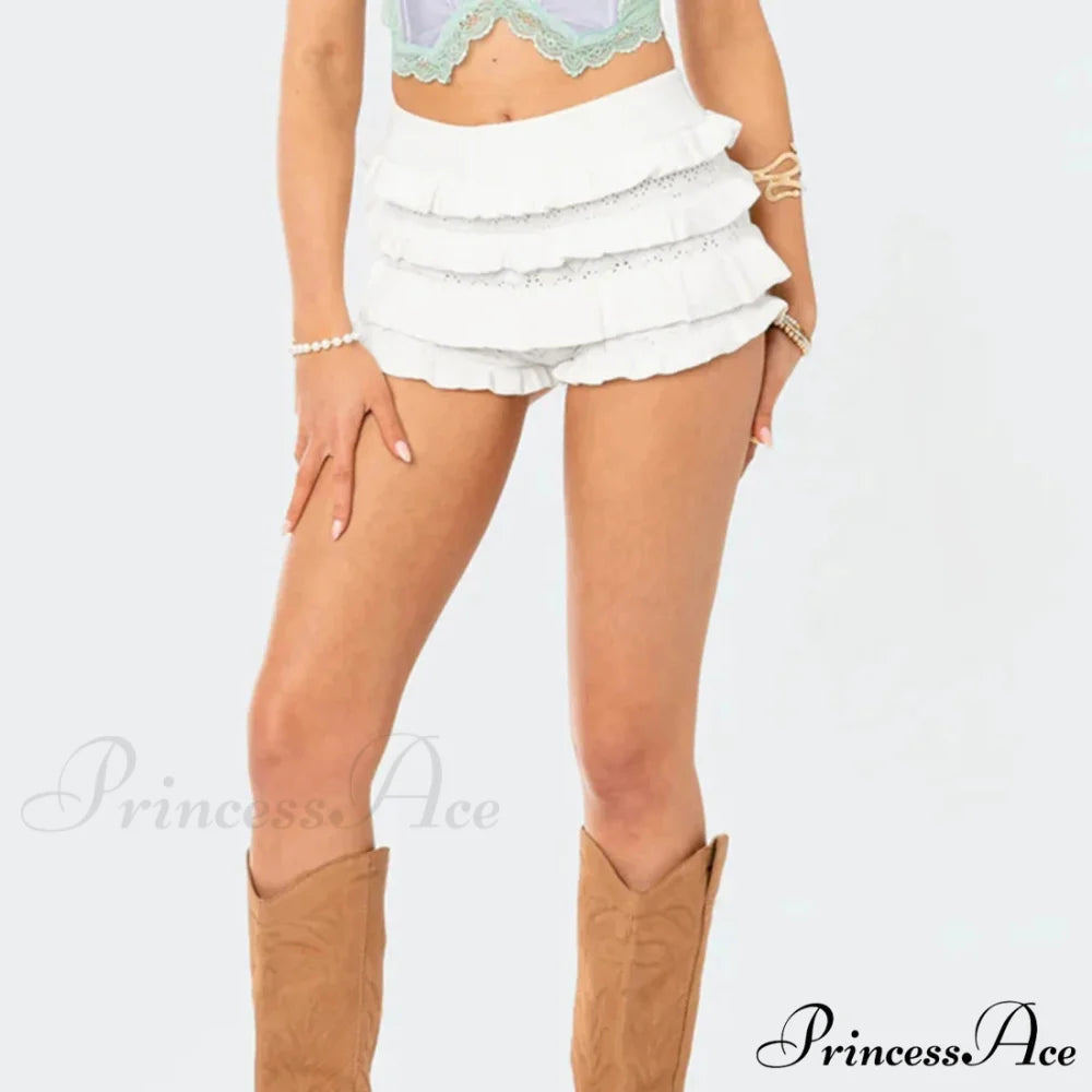 Tender Knitted Tiered Informal Brief short-250223