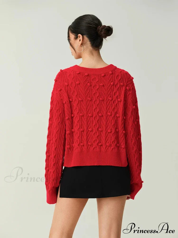 Textured Bow Tie Twisted Knit Cardigan cardigans-241228