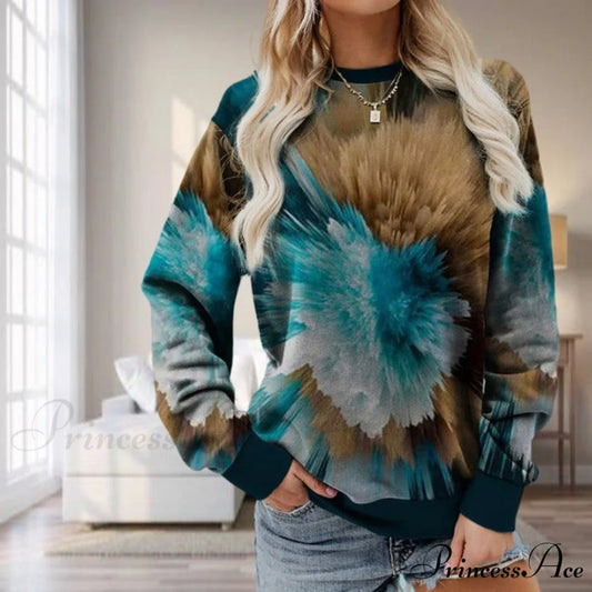 Tie-Dye Casual Sweatshirt Multicolor / S