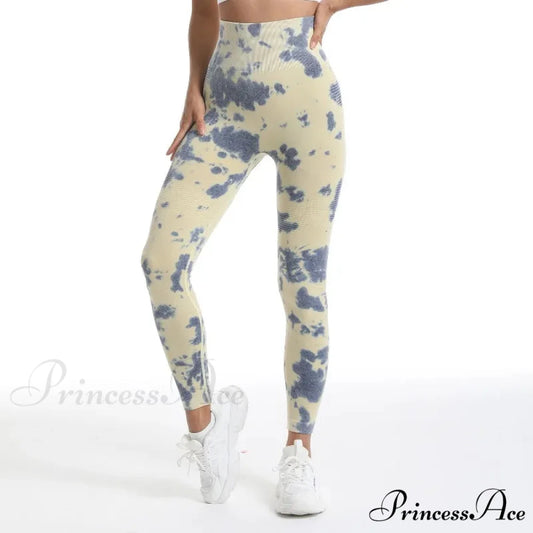Tie Dye Print Elastic Fitness Fashion Exercise Yoga Legging