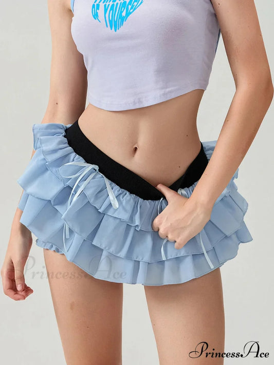 Tiered Bow Skort Short short-250223
