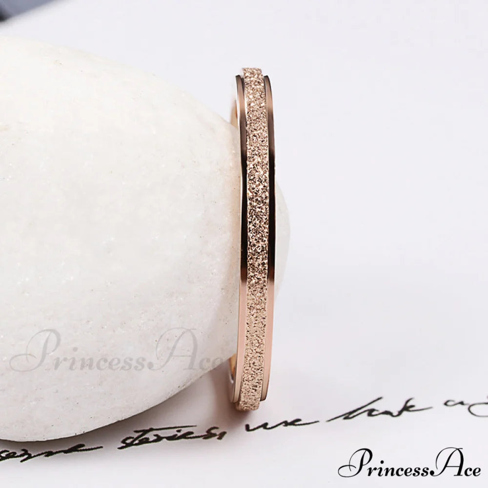 Titanium Steel Minimalist Simple Closed Rings rose gold / 6