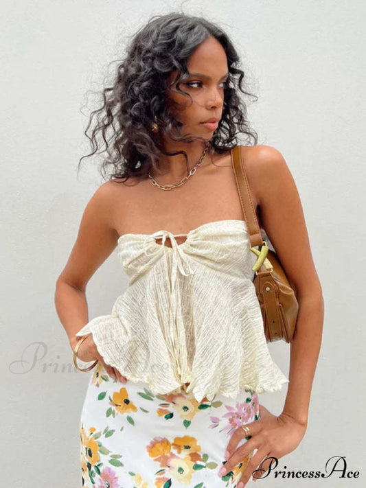 Top Girl Color Brief Solid Tank for Spice Off-Shoulder Women Cracker khaki / S