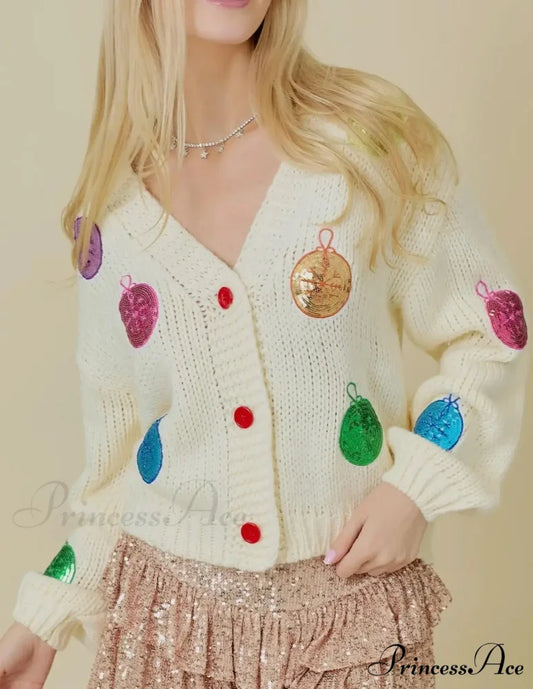 Toy Collar Bind-Up Sweater Cardigan cardigans-241228