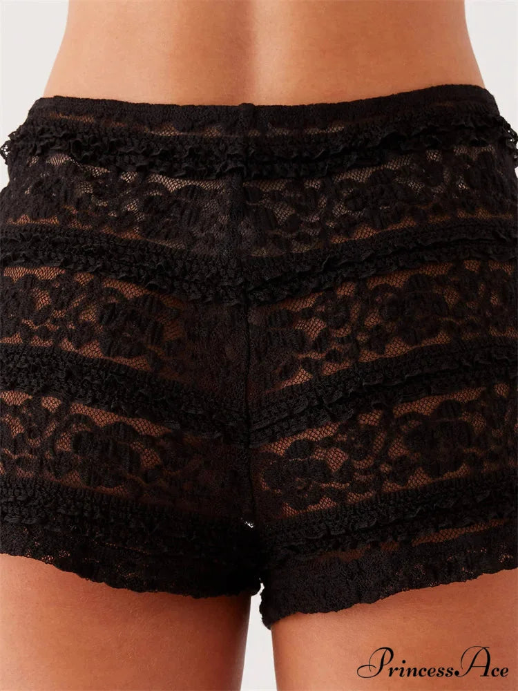 Transparent Blossom Bloomer Short short-250223