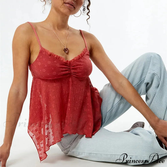 Transparent Mesh Babydoll Crop Top croptop-250223