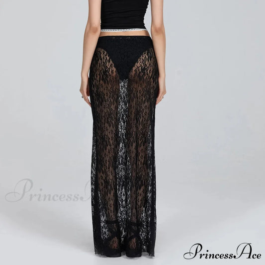 Transparent Tailored Skirt skirts-250223