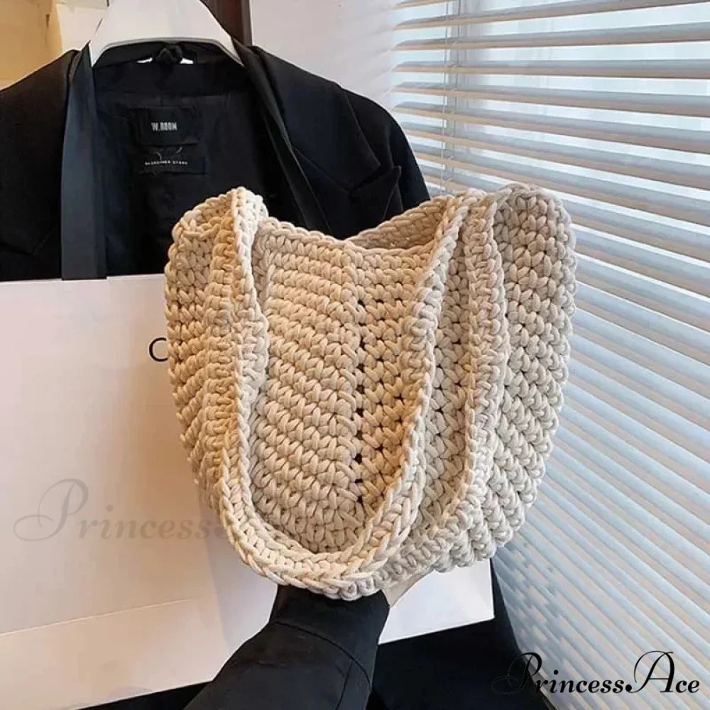 Trendy Woven Pattern Bucket Shoulder Bag shoulder-250126