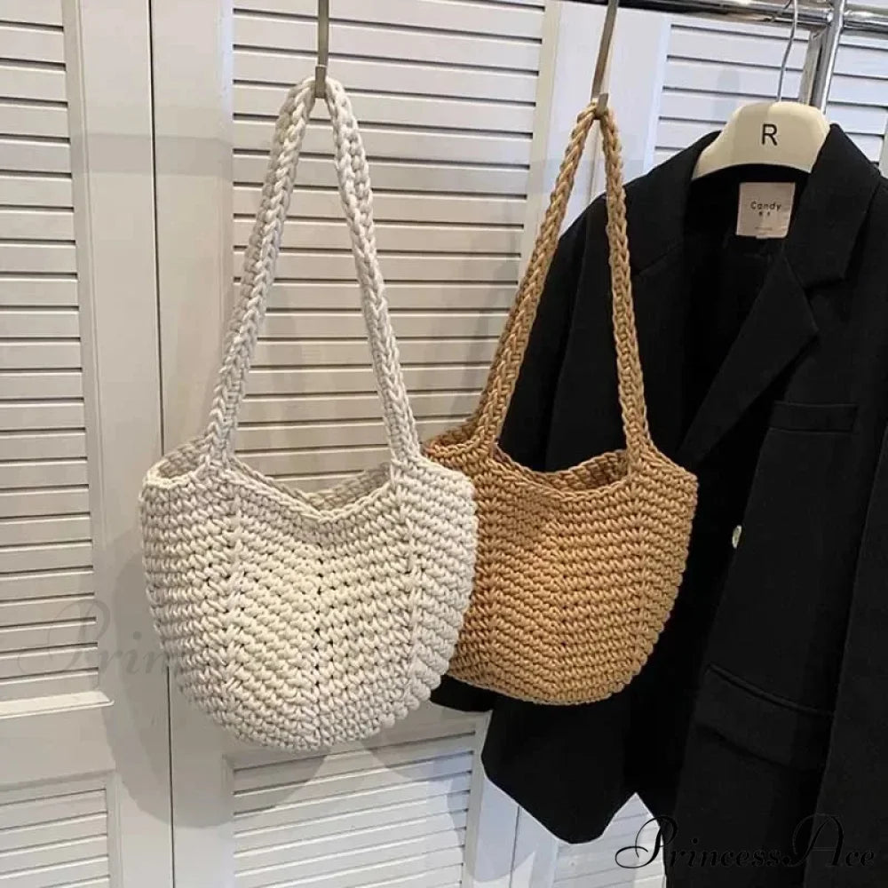 Trendy Woven Pattern Bucket Shoulder Bag shoulder-250126