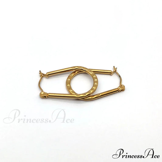 Twist U Shape Stainless Steel Simple Hoop Earrings