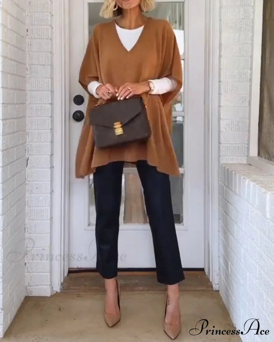 V-neck Pullover Sweater