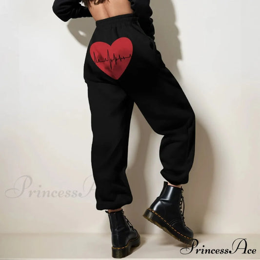 Valentine’s Day Pair Runner Trousers Black / S pants-241228