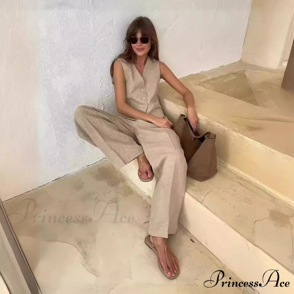 Vest Low-Waist Pants Suit