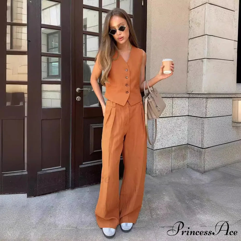 Vest Low-Waist Pants Suit