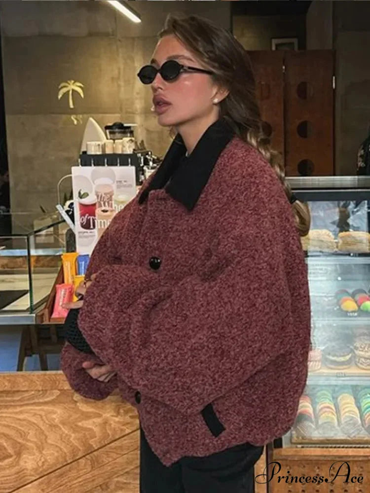 Vestment Sleeve Wool Mix Coat coats-241228