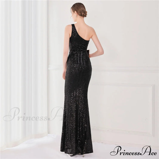 Victoria Formal One-Shoulder Charming Sequined Fishtail Dress