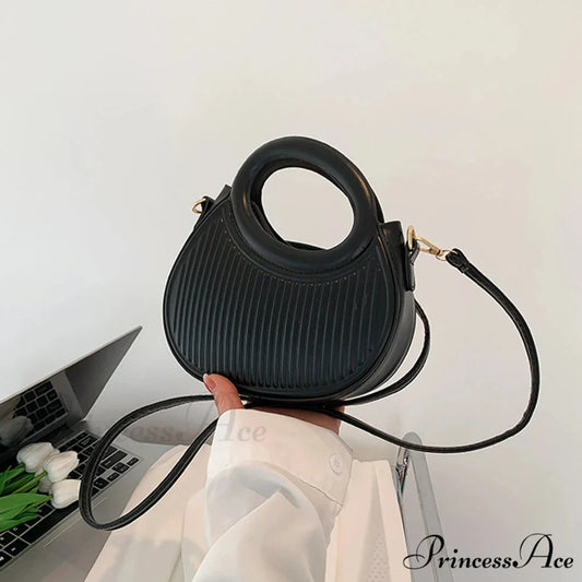 Vintage 2000s Crossbody Leather Small Phone Coin Purse Handbag Black handbag-250126