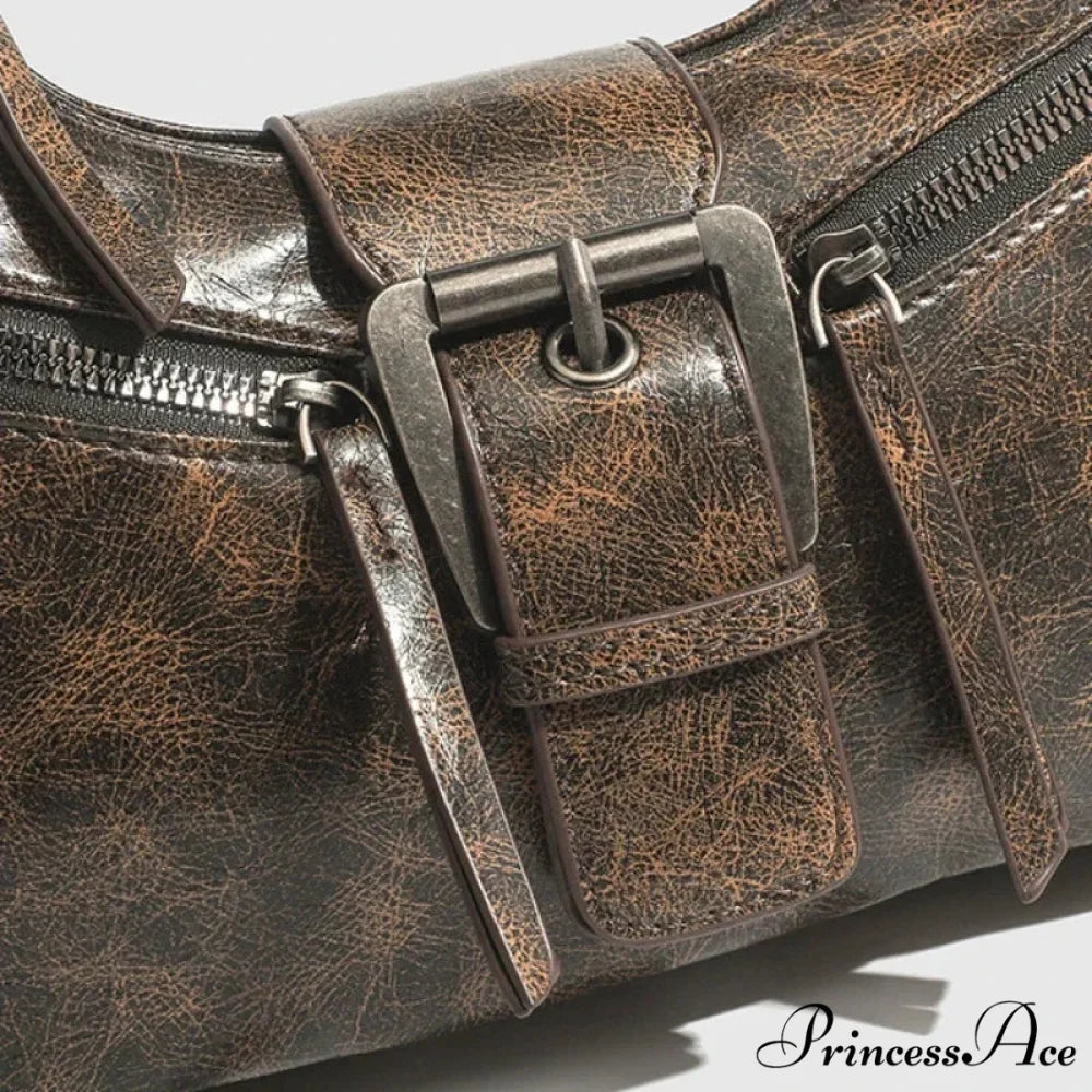 Vintage Belt Style Faux Leather Shoulder Bag shoulder-250126