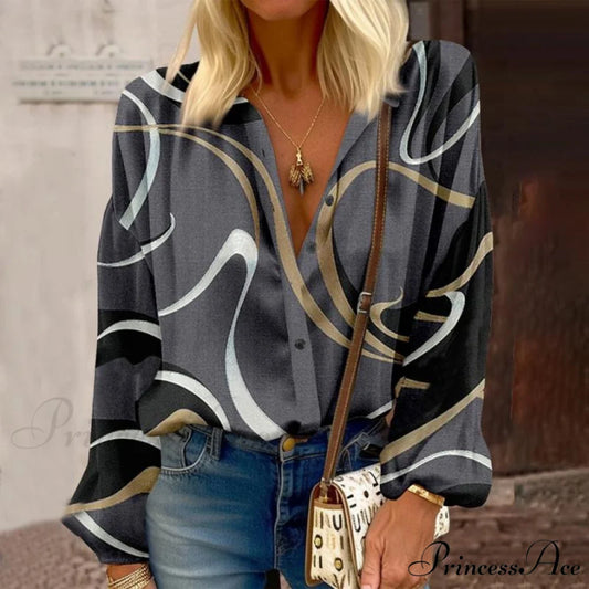 Vintage Blouse Dark Gray / S