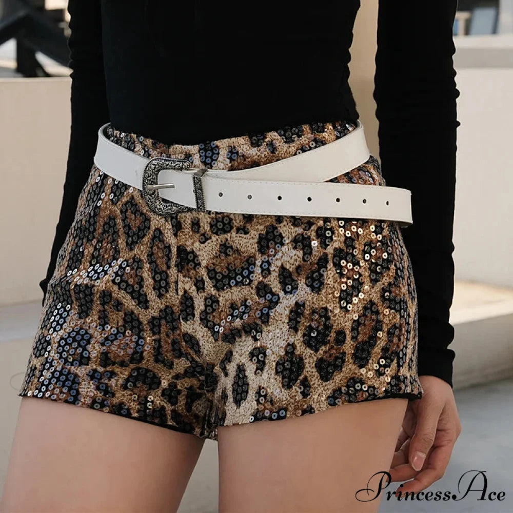 Vintage Cheetah Glossy Stylish Brief Mixed Color / S short-250223