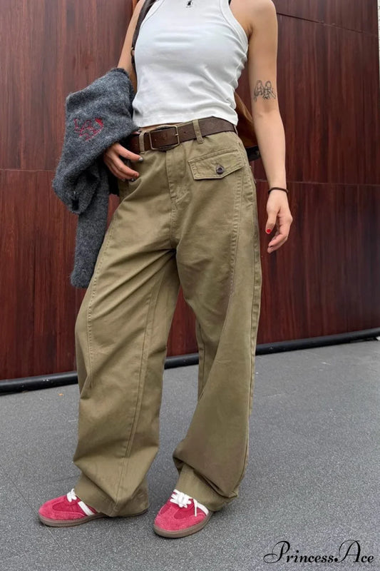 Vintage Draped Cuffed Cargo Pants