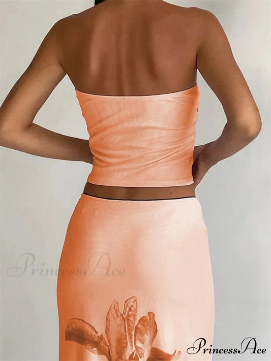 Vintage Flower Bandeau Open-Back Celebration Crop Top croptop-250126