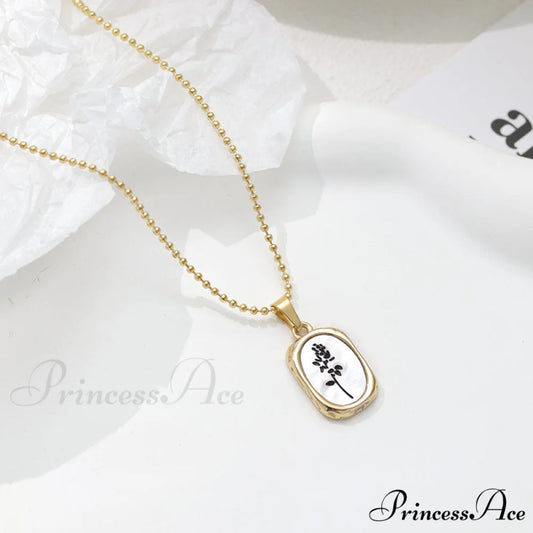 Vintage French Style Sunflower Titanium Necklace