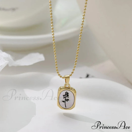 Vintage French Style Sunflower Titanium Necklace