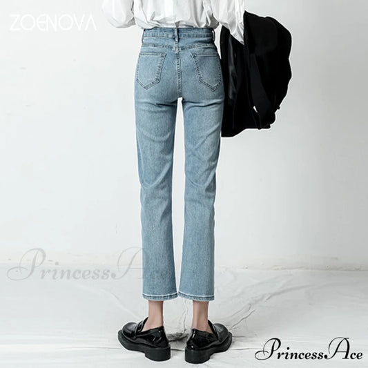 Vintage Mid Waist Elegant Skinny Jeans