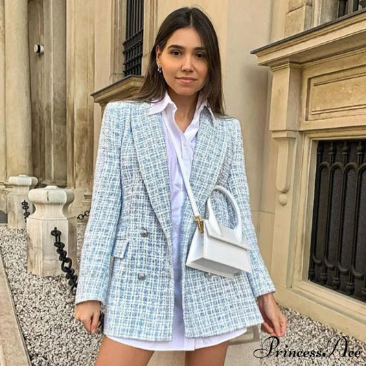 Vintage Office Lady Tweed Blazer