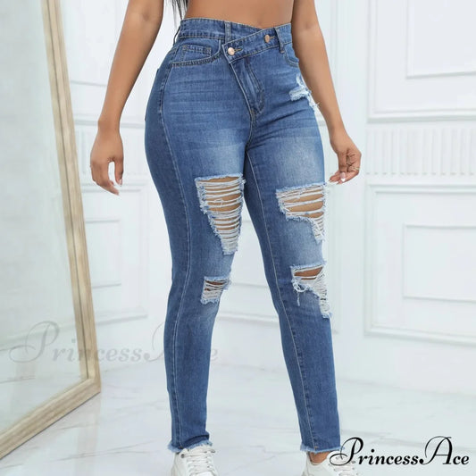 Vintage Oversized Breathable Skinny Jeans