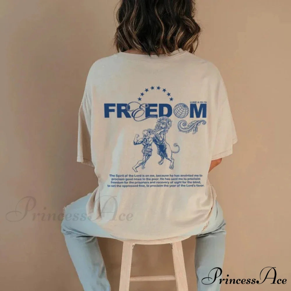 Vintage Scripture Verse Back Print T-shirt Khaki / S t-shirt-250223