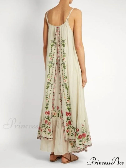 Vintage Spaghetti Strap Sleeveless Elegant Long Maxi Dress