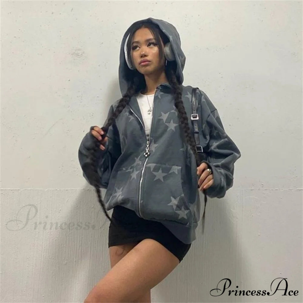 Vintage Star Graphic Hoodies Sweatshirts & Hoodies-L