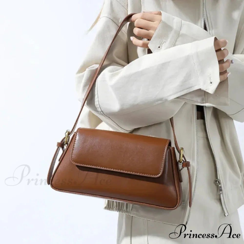 Vintage Strong Faux Leather Winter Shoulder Bag shoulder-250126