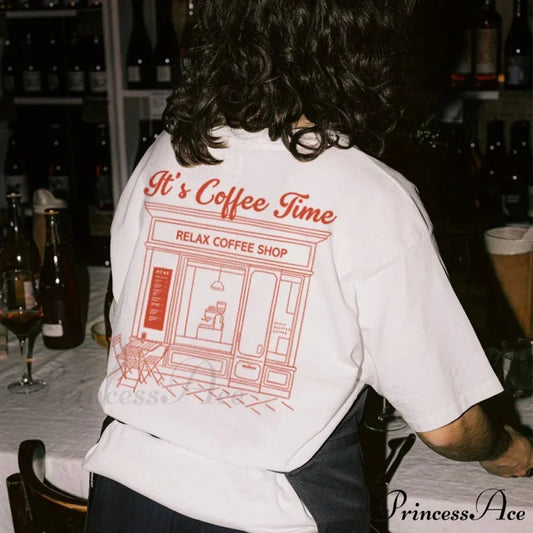 Vintage Time Retro Back Print T-shirt WHITE / S t-shirt-250223