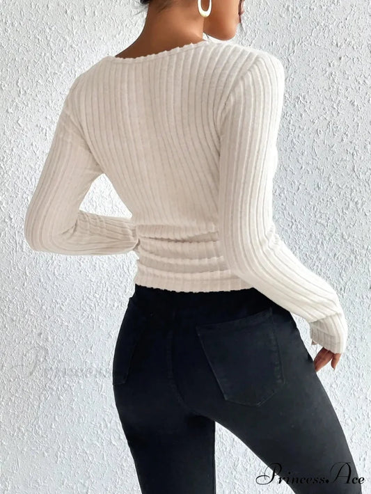 Vintage Wide Pit Strip Waist Slimming Pleated Long Sleeve Shirt Women knittop-250126