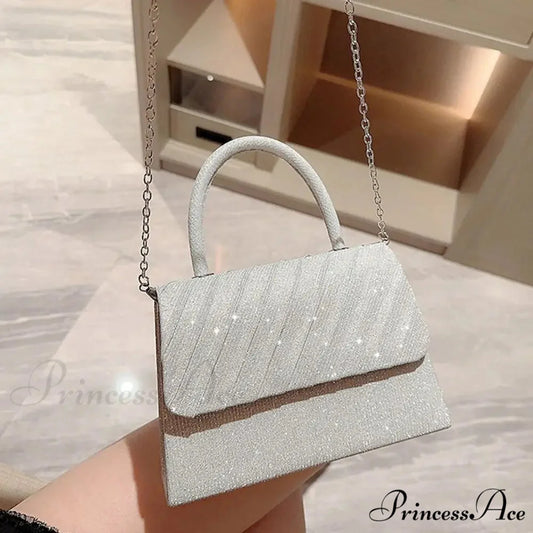 Vivid Silk Evening Pouch Stylish Banquet Shoulder Purse clutchbag-250126