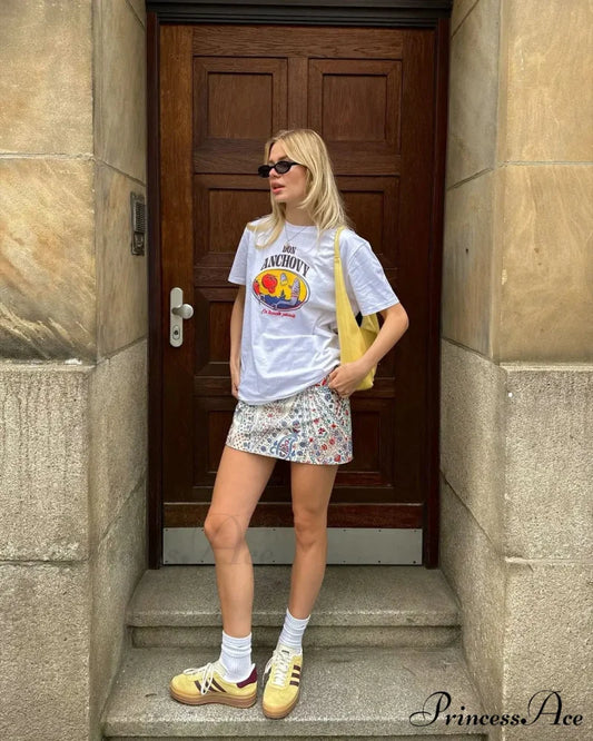 Warm Adorable Graphic T-shirt white1 / S t-shirt-250223