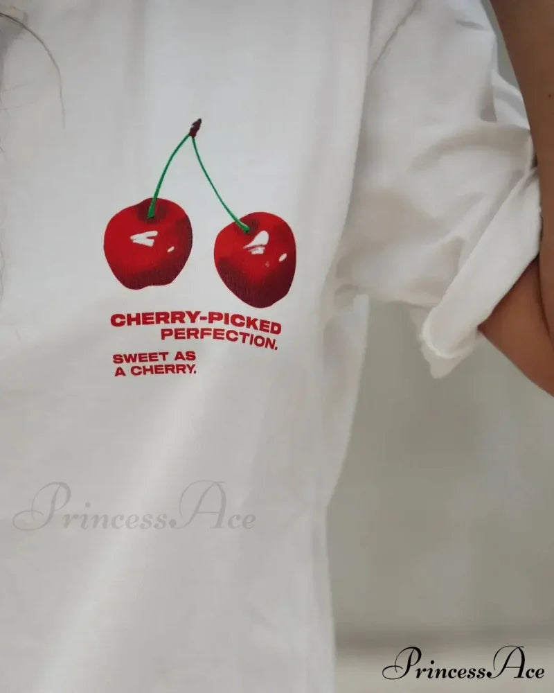 Warm Cherry Visual T-shirt t-shirt-250223