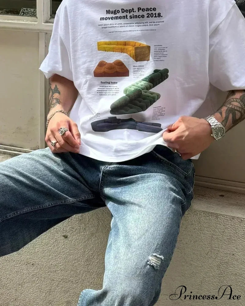 Warm Cherry Visual T-shirt white4 / S t-shirt-250223