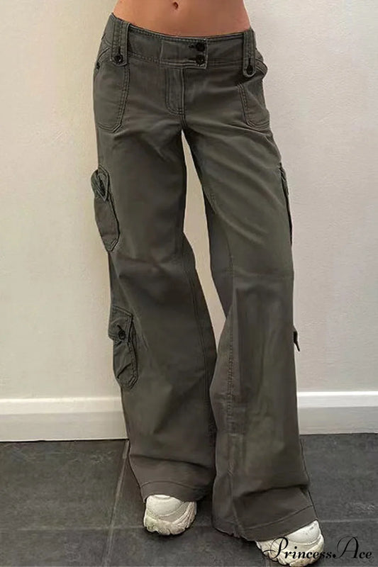 Washed Multi Pocket Denim Cargo Pants