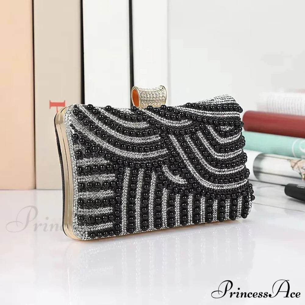 White Diamond Marriage Evening Clutch Wristlet wristlet-250126