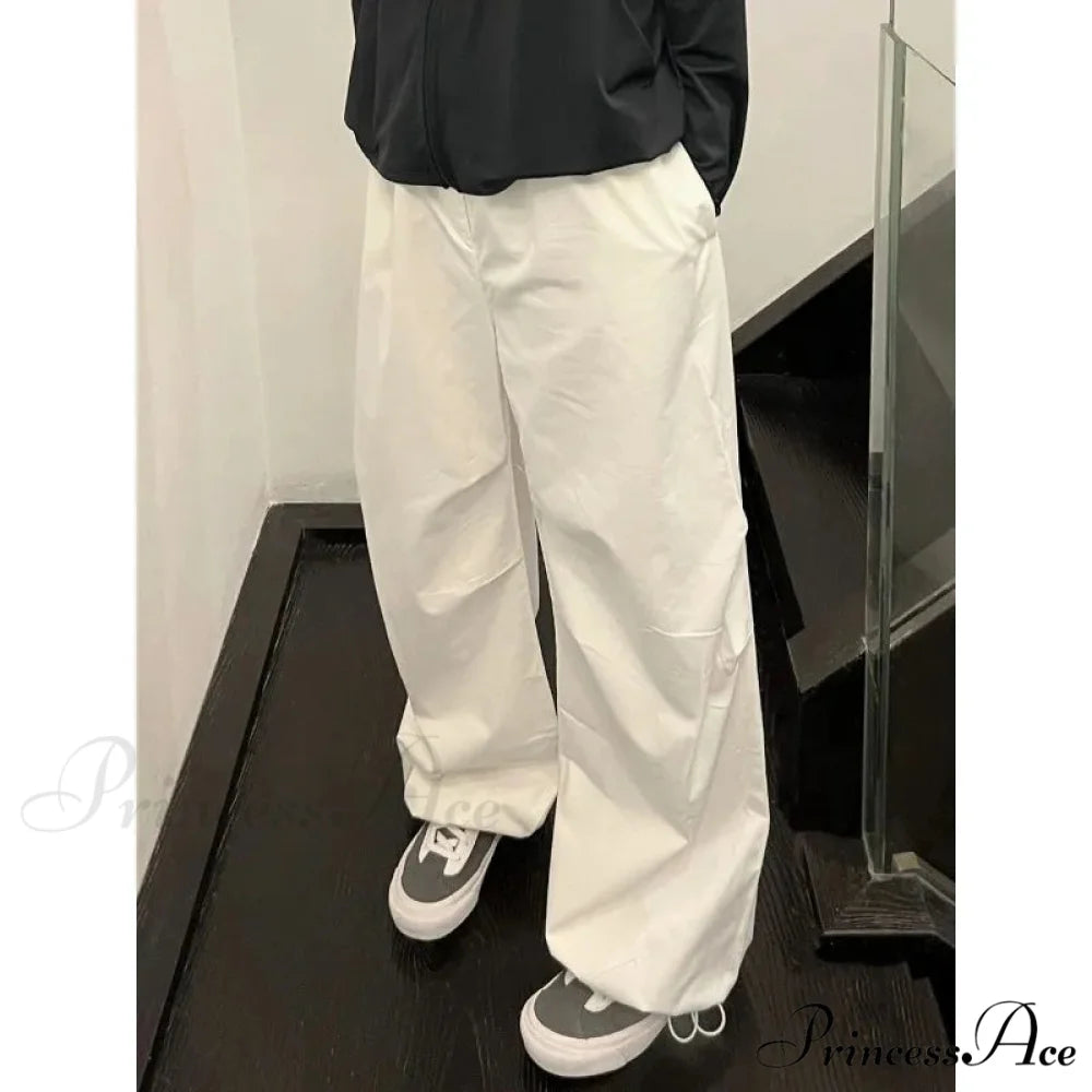 White Informal Stretchy Trousers pants-241228
