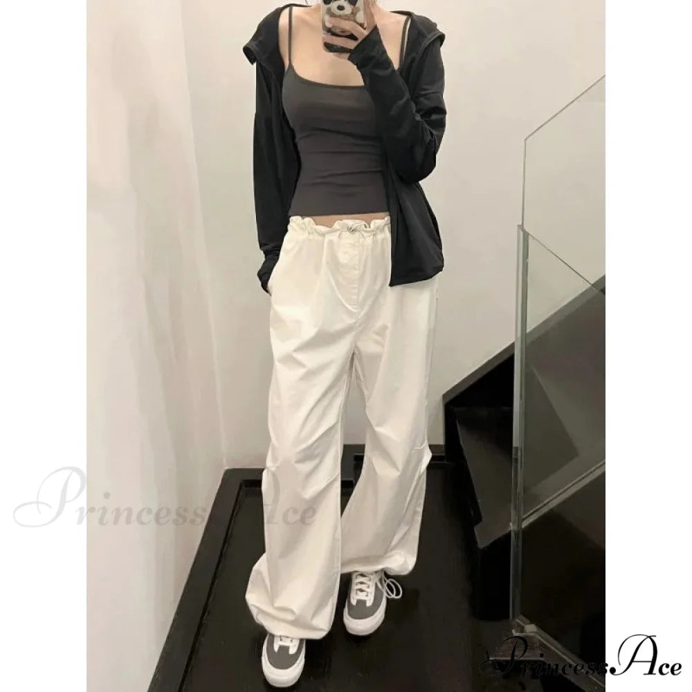 White Informal Stretchy Trousers pants-241228