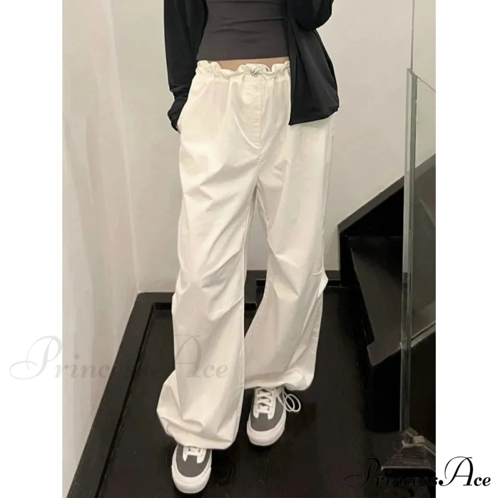 White Informal Stretchy Trousers pants-241228