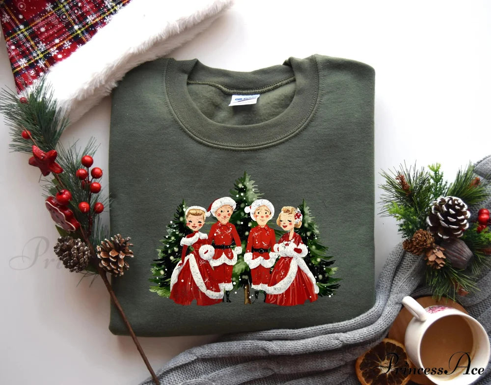 White Movie Song Girl Gifts Women Christmas Hoodie Green / S Christmas Hoodies-L